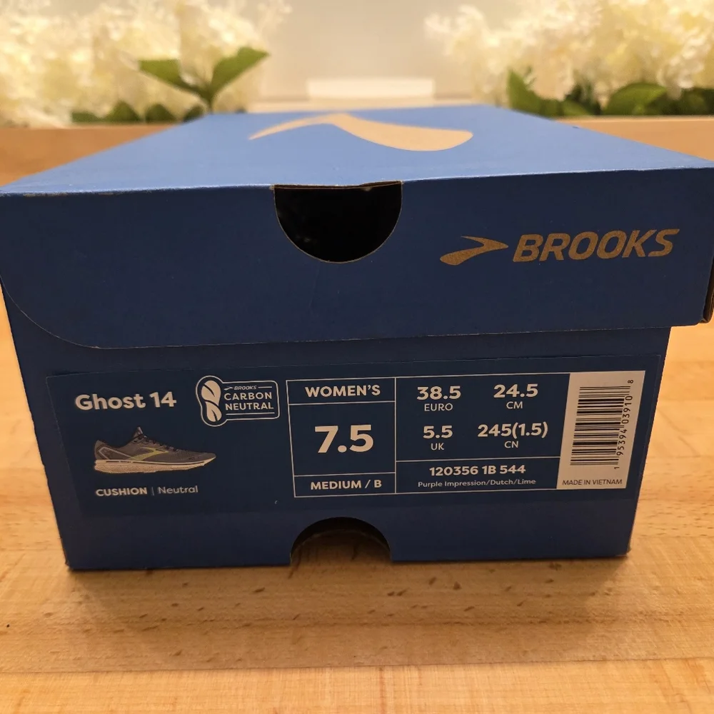 Brooks Ghost 14 Women's Running Sneakers Blue Size 7.5 Shoes